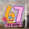 2D Flat Acrylic Number Six Seven Ideal Gift Sign, Suitable for wall decoration, porch, room, villa, accents Home, Hallway, or Workplace - Rustic Farmh