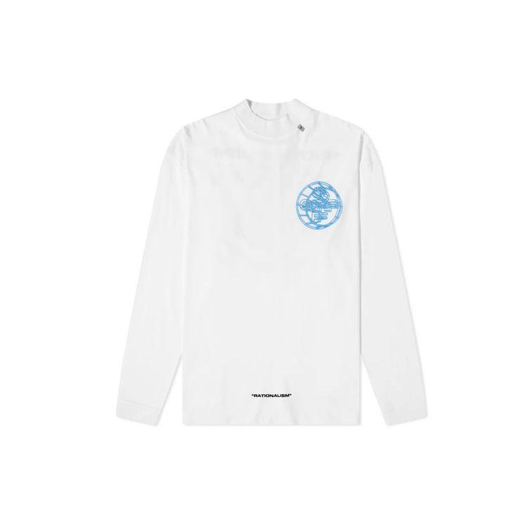 Off-White 3D Logo Print Crew Neck Long Sleeve T-Shirt Unisex Tops White OMAB032R201850030188