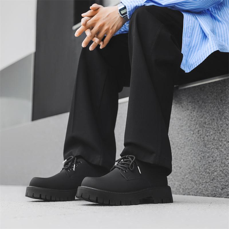 Leather Shoes Men'S Casual Height Increase British Business Dress Shoes Men'S Wedding Groom Big Head Derby Shoes 2235-J