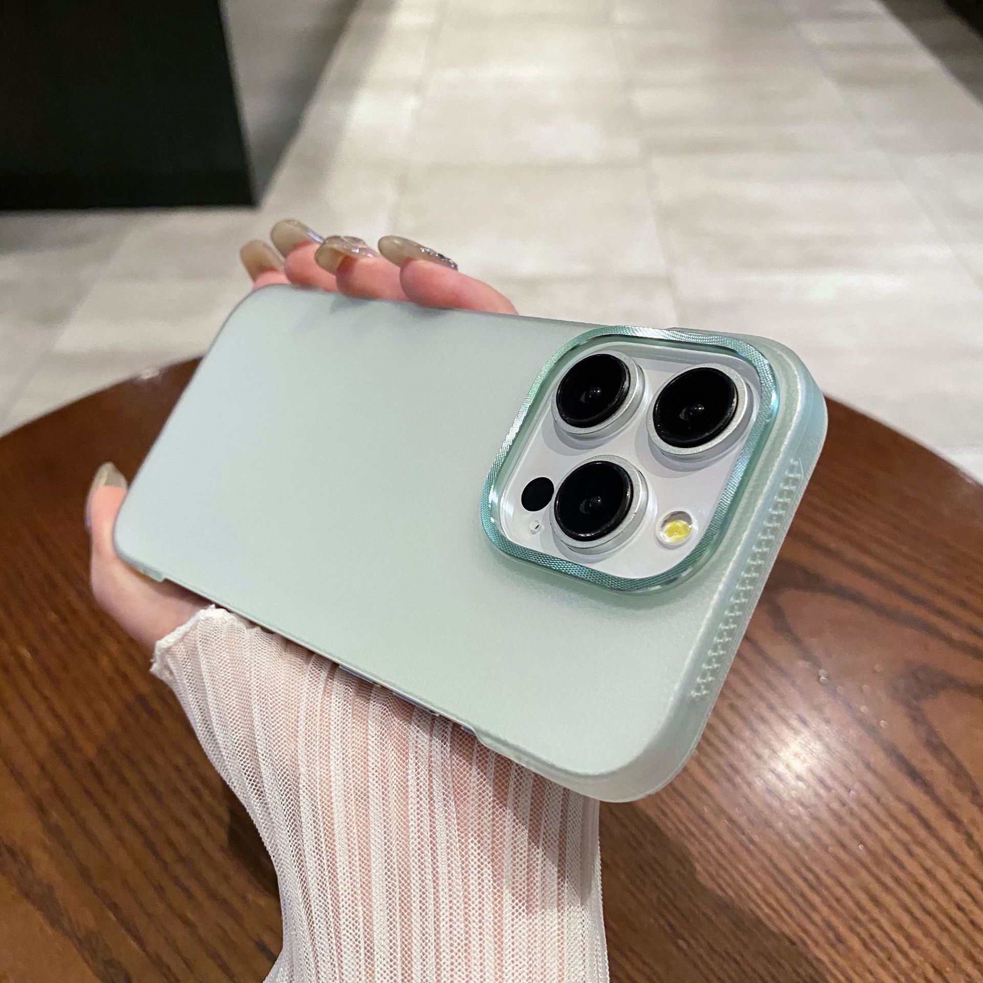 

Подходит для Apple 16proMax Новый полупрозрачный чехол для мобильного телефона без рамки iPhone 15 Матовый противоударный 14 Защитный чехол iPhone12proMax