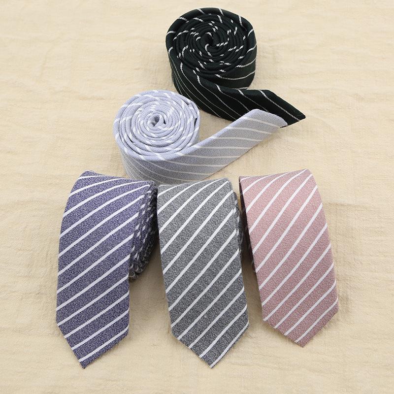 Men'S Tie 6Cm British Style Tie Men'S Dress Business Black Narrow Tie