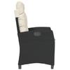 Vidaxl Folding Garden Chairs, 2 Pcs, Cushions, Black Rattan Pe