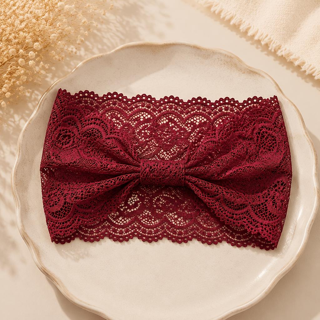 2Pcs Women'S Fashion Headbands, Vintage Lace Hollowed-Out Elastic Hair Bands, Suitable For Daily Wear, Festivals, Workouts, Non-Slip Breathable