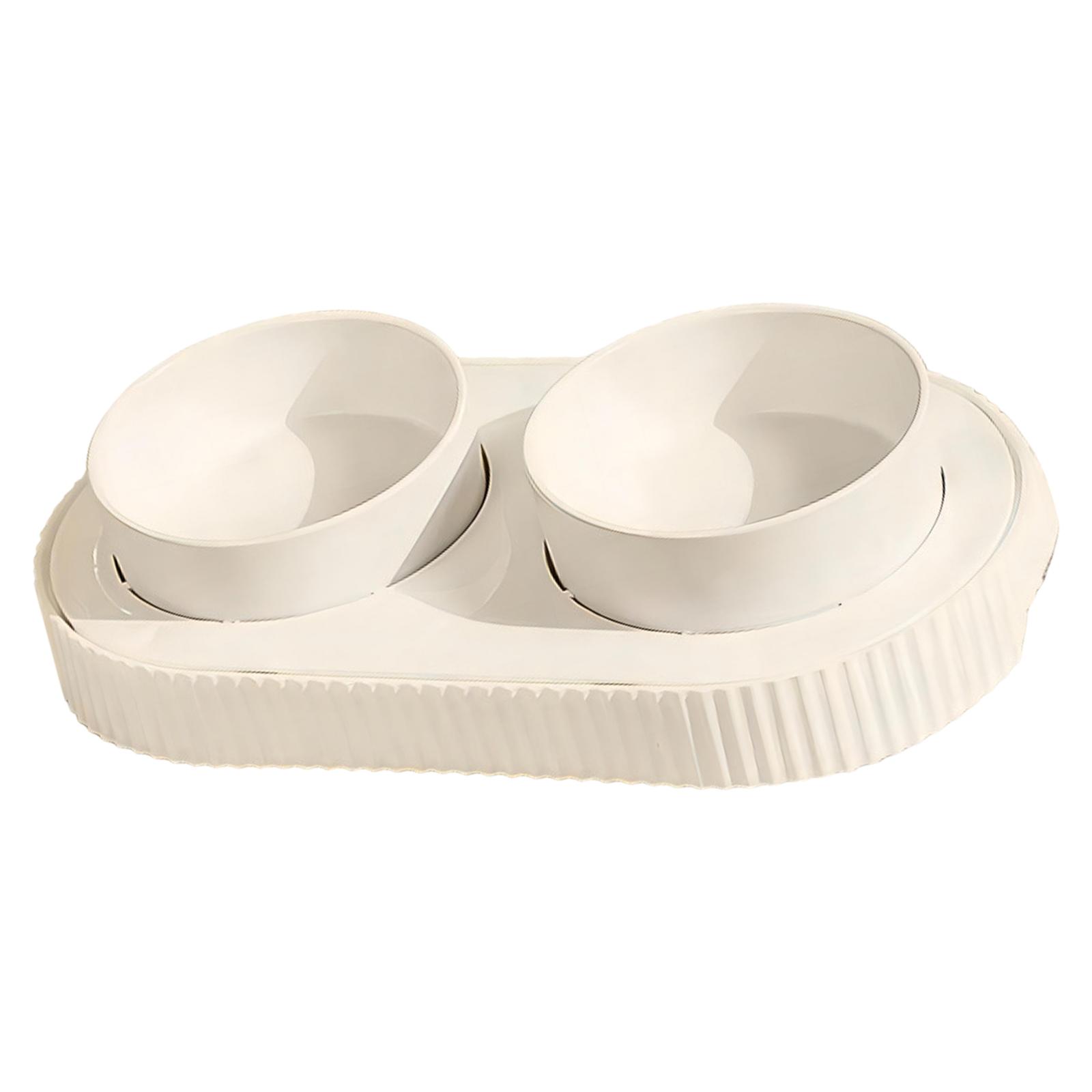 

Теплые питьевые двойные керамические миски для питомцев, USB-подогреваемая миска для воды, миска для корма, для использования питомцами в помещении и на улице белый