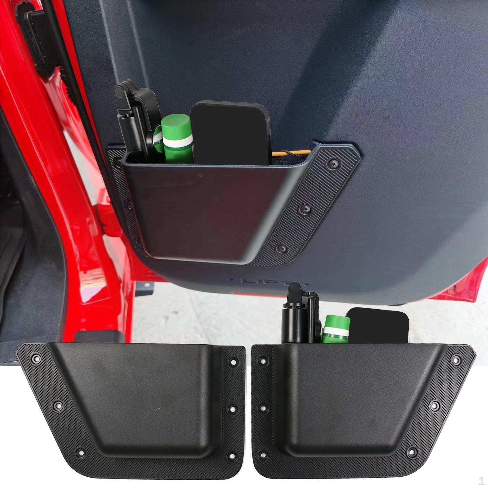 

2 Pieces Auto Door Side Storage Box, Accessories Parts Modification Assembly Pocket Grab Handle Back door