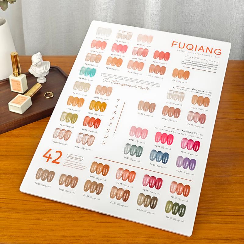 

Qianxi 42-Color Sheer Gel Polish Set: 2025 New Release with Color Chart