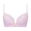 AMOSTYLE Dream Bra Slimline Love Blossoms M021 C75 Size Non-Wired (Purple)