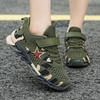 Boys' sports shoes spring and summer 2025 mesh breathable camouflage children's shoes new middle and older children's casual wear-resistant 12