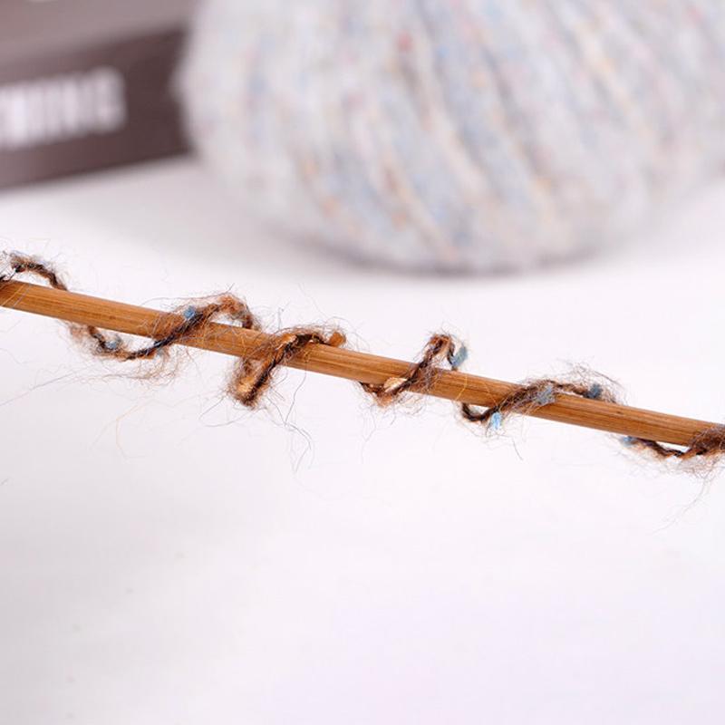 1Roll Yarn Weaving Colored-dot DIY Mohair Yarn Multi-purpose Scarf Yarn Cloth Yarn Bold Line