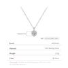 MODIAN 925 Silver Delicate Sweet Heart Zirconia Wedding Link Chain Pendant Necklace For Women Daily Fine Jewelry