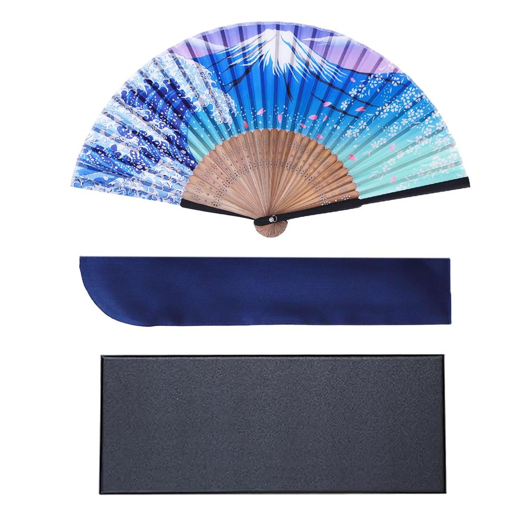 Folding Fan for Men and Women Japanese Pattern Folding Fan Unisex Perfect for Traditional Japanese Kabuki Fireworks Summer Summer Heat Gift Set Fan