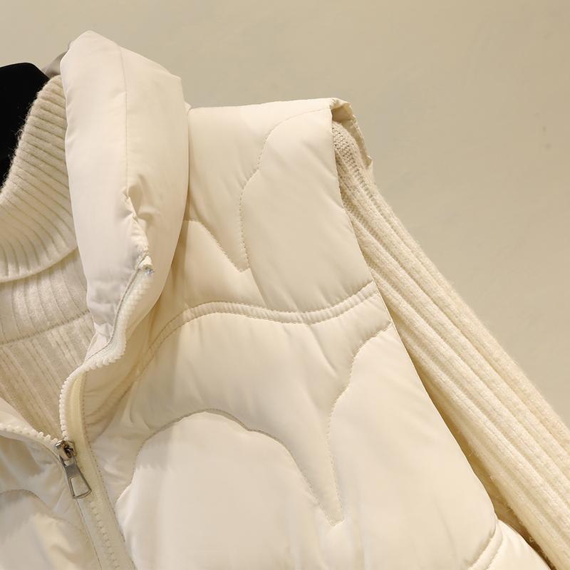 Fashion Winter Women's Warm Vest Outerwears Elegant Thick Sleeveless Parka Woman Short Coats