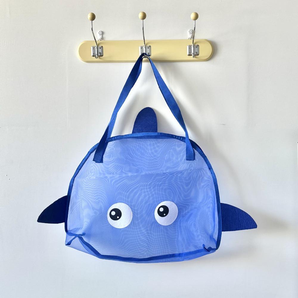 Large Capacity Summer Beach Bag Handheld Swim Toiletry Bag Mesh Bag Beach Travel Outdoor Sports