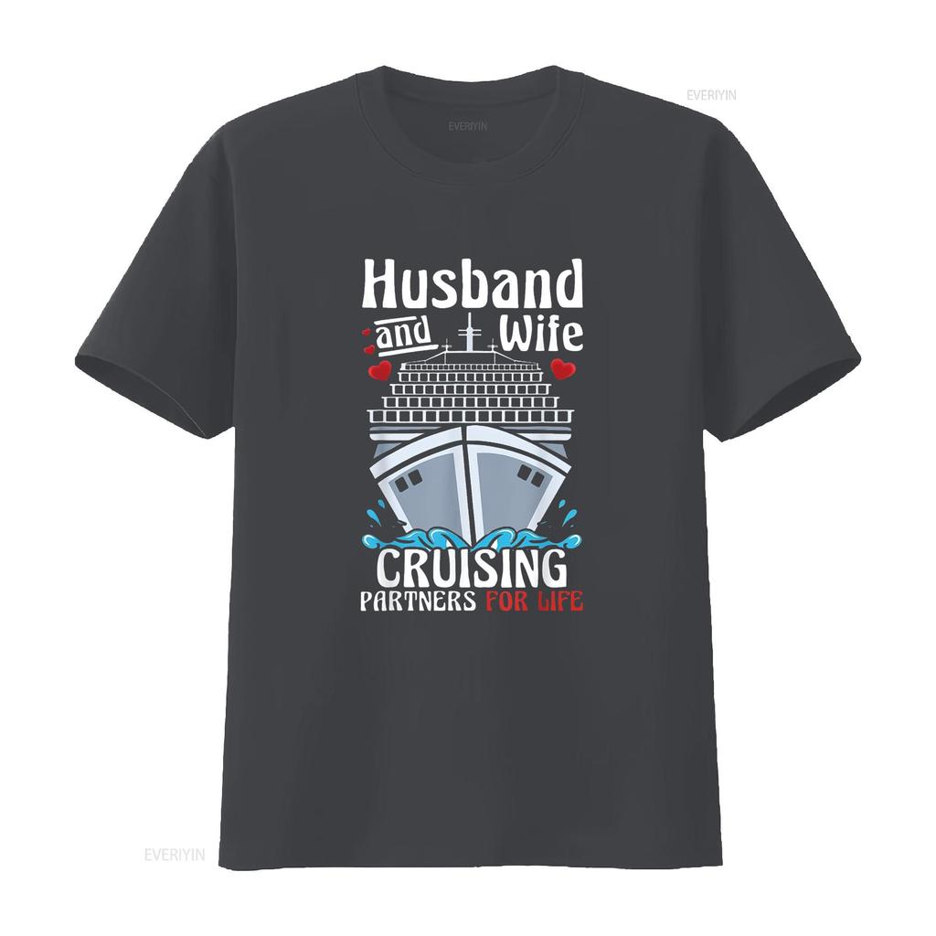 Cruising Cruise Vacation Husband Wife Couple For W Women s Unique T Shirt Top Summer Fun vintage Washed homme designer clothes