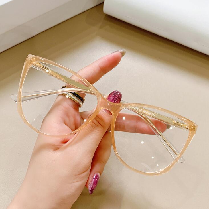 Fashion Women Reading Anti Blue Light Glasses Clear Cat Eye TR90 Prescription Female Glasses Astigmatism