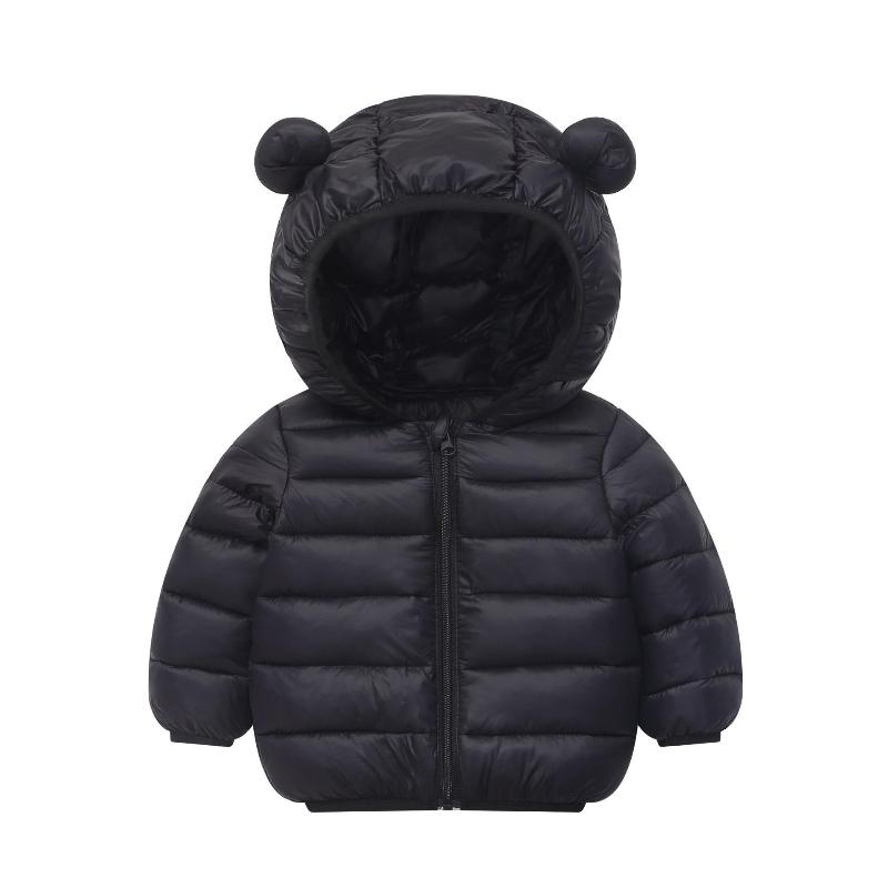 Winter New Children's Cotton-padded Jacket Plus Velvet Thickened Baby Hooded Jacket
