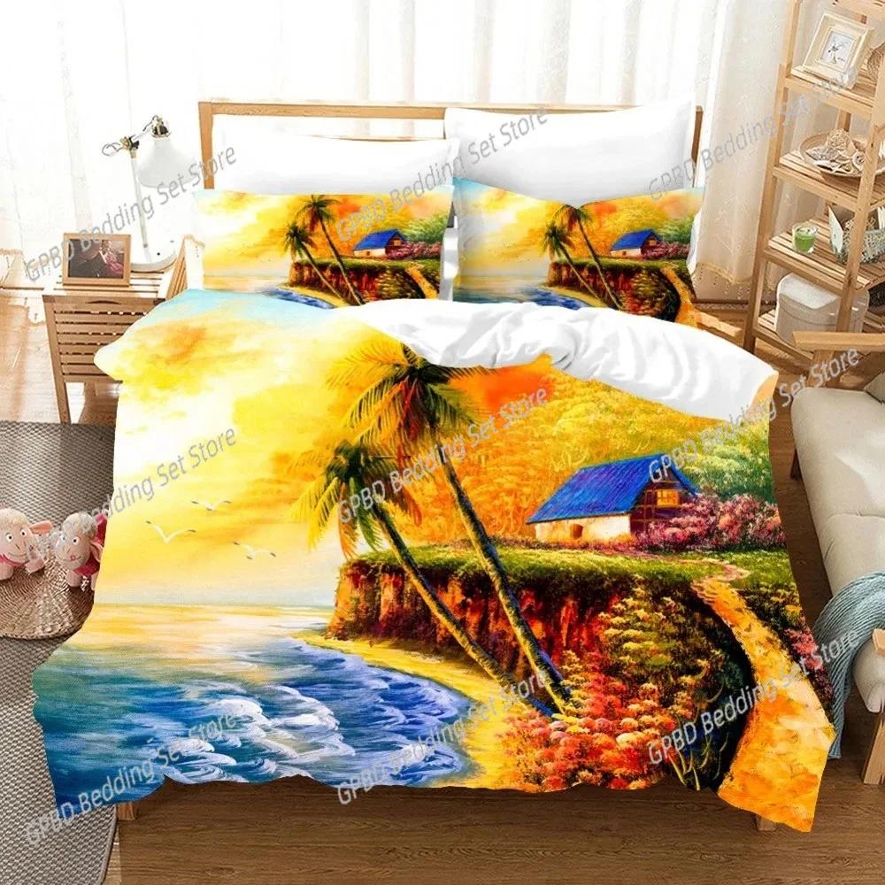 Comforter 3D Print Oil Painting Van Gogh Star Sky 3D Bedding Set Comforter Linen S Home Decor Single Double Twin