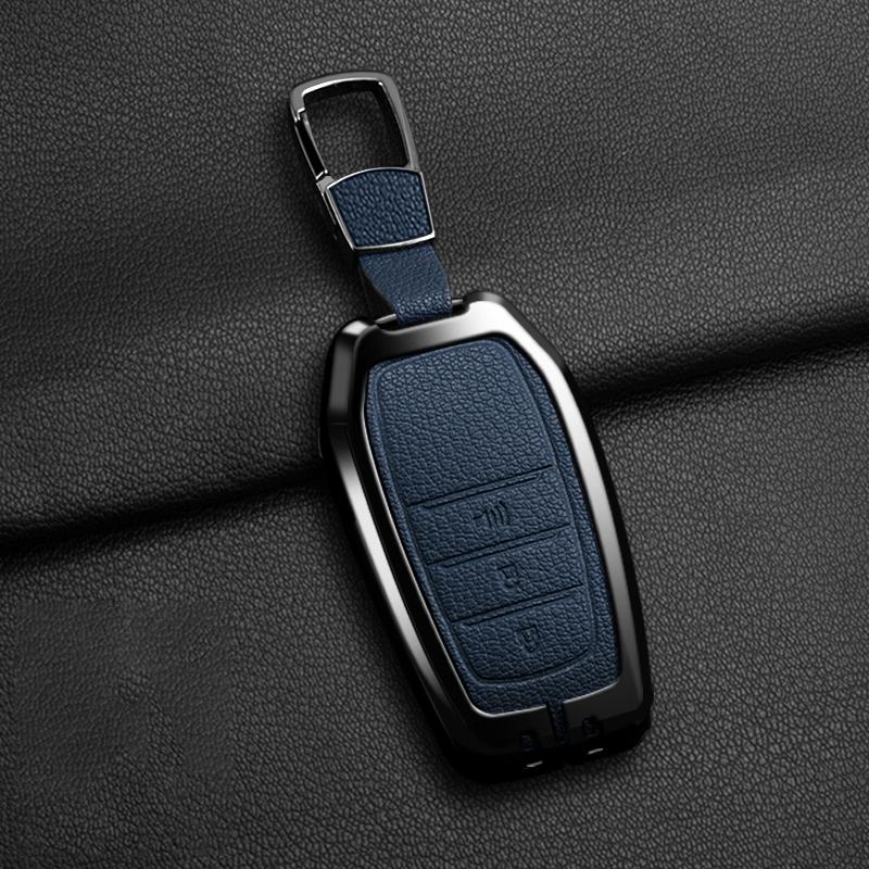 Neue Zinklegierung Leder Autoschlüssel Hülle Abdeckung Shell für Toyota CHR Hilux Fortuner Land Cruiser 200 Camry Corolla Crown RAV4 Highland