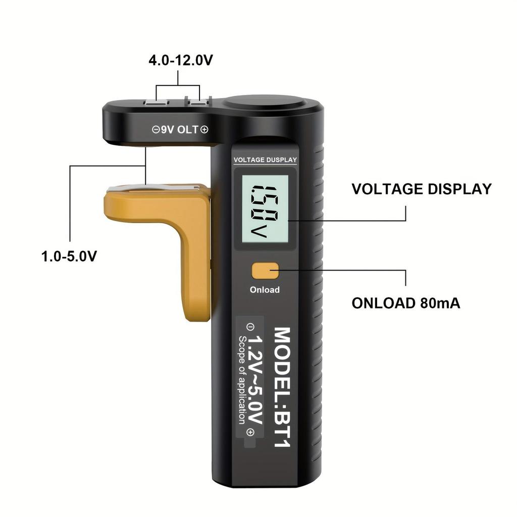 Digital Battery Tester LCD Display Battery Capacity Voltage Checker Battery Test Meter