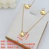 High-End Glossy Love Zircon Necklace Gentle And Elegant Temperament Niche Earrings Exquisite Versatile Necklace Women