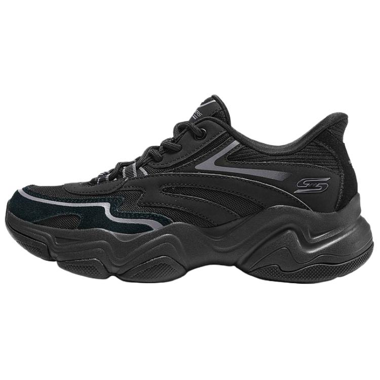 Skechers DLites Classic Comfortable Durable Increased Height Low-Top Dad Shoes Women sneakers 117692-BBK 36.5