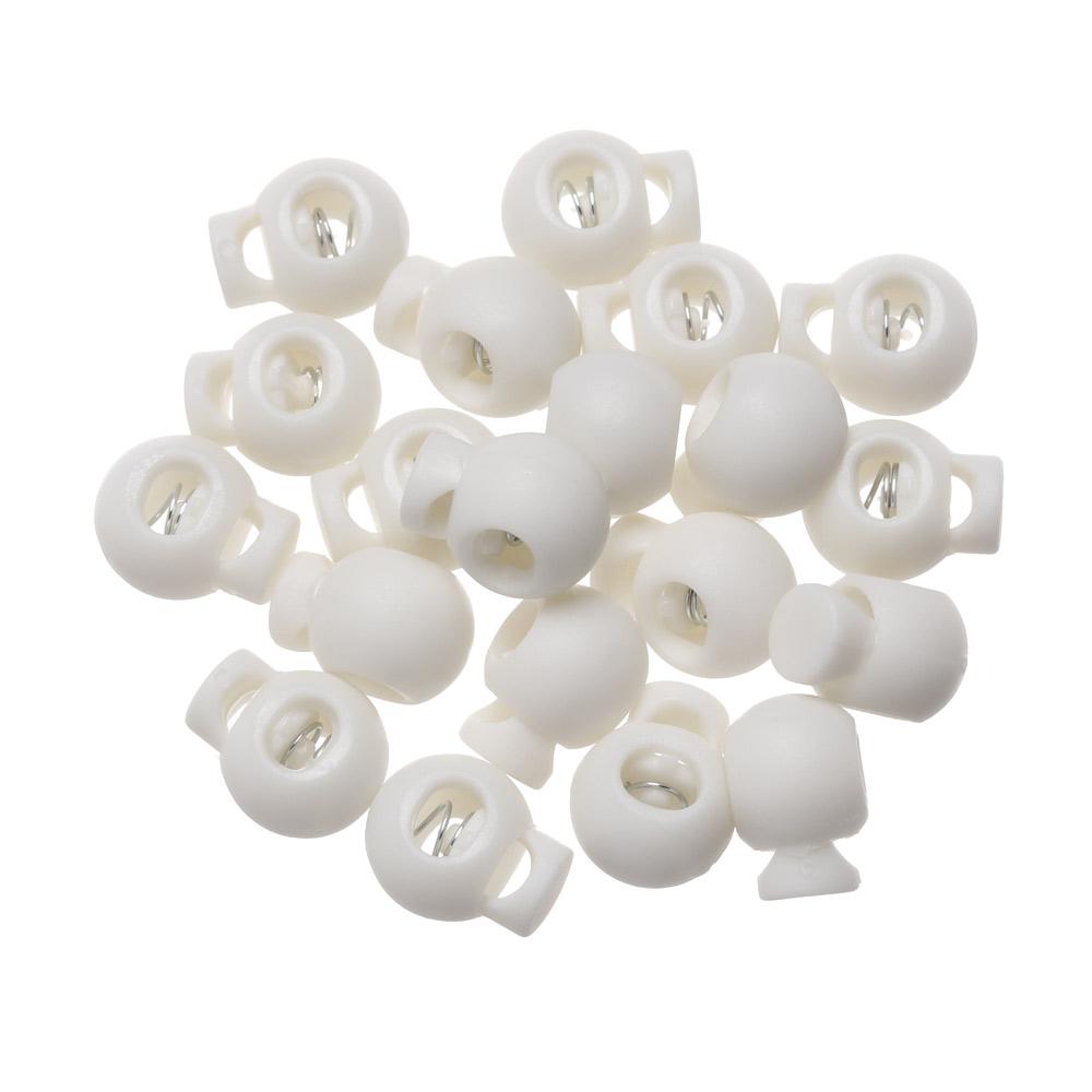 20pcs High Quality 6mm Hole Sportswear Accessories Cord Lock Bean Plastic Stopper Toggle Clip Apparel Shoelace