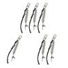 1/2/3Pcs Alloy Fishbone Keychain Pendant Black Rope Design Lightweight Key Chain Backpacks Cars Key Organizer Accessories