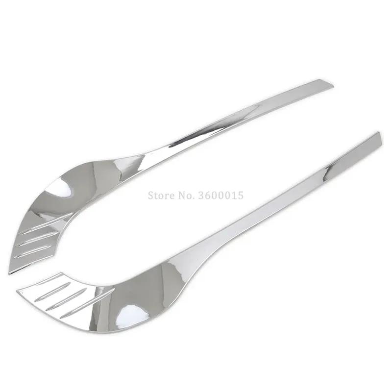 For Mazda CX-5 KF 2017- CX8 2017-2024 Chrome Front Bottom Fog Lamp Light Foglight Eyelid Bumper Molding Trim Car Accessories