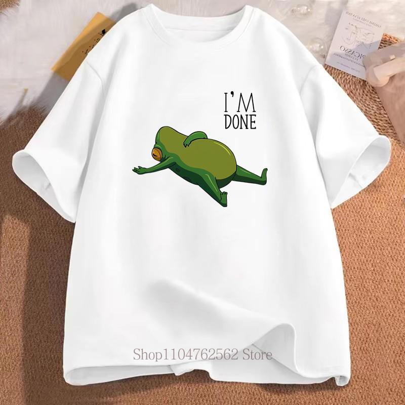 

Unisex Clothing Frog Graphic Print Tshirts Summer Casual Fashion Short Sleeve Tops Oversize Streetwear Harajuku ONeck Tshirt S