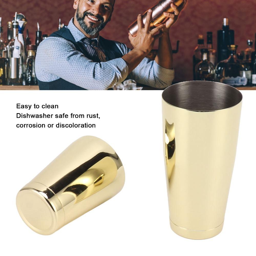 304 Stainless Steel Bartending Mixer 2 Section Drink Shaker Mixer Cocktail Shaker Bartender золотой