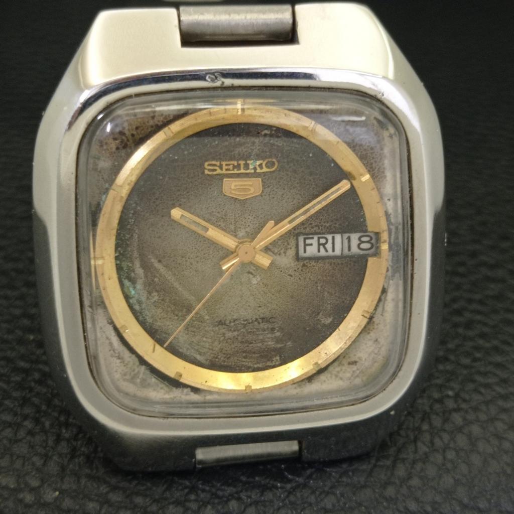 GENUINE VINTAGE SEIKO 5 AUTOMATIC JAPAN MENS 7019A ORIGINAL DIAL WATCH a702475-5