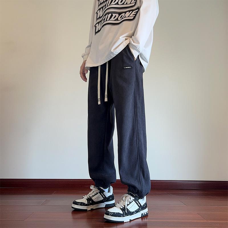 Pants Men's Spring and Autumn New Loose Tie Feet Versatile Casual Sweatpants High Street Ruffian Handsome Sweatpants Trousers