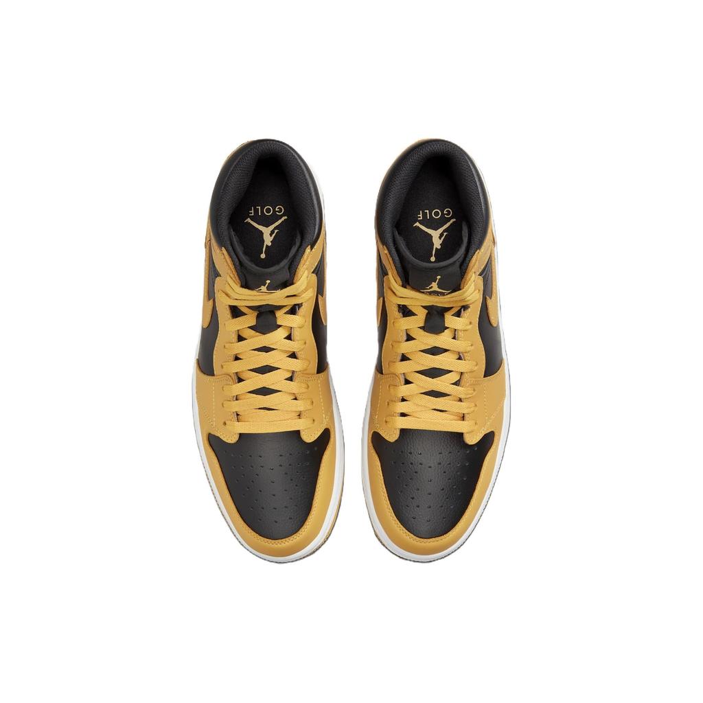 Air Jordan 1 High Golf Pollen Unisex Sneakers Yellow Black White DQ0660-700