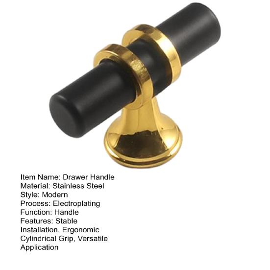 Drawer Handle Stainless Steel Anti-Corrosion Polished Surface Ergonomic Grip Stable Installation Kitchen Cabinet Handle Kitchen Cabinets Furniture