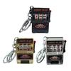 Amusing Fruit Machine Keychain Sturdy Miniature Fruit Slot Key Chain Accessory Great For Gamers And Collectors
