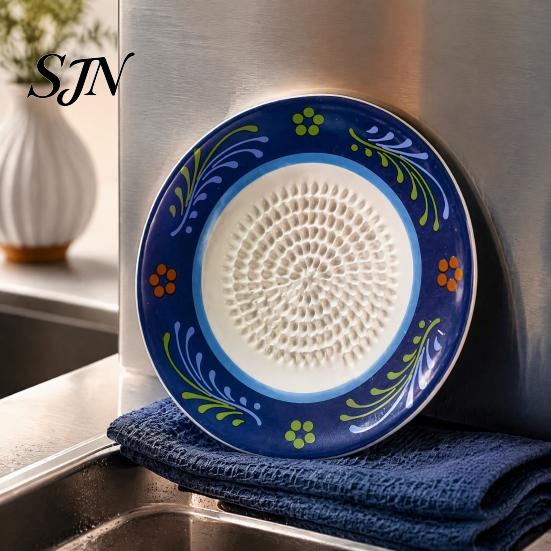 Ręczny Akcesorium Kuchenne do Tarcia Ceramiczna Tarcza do Tarcia Imbiru i Czosnku, Tarka z Ostrymi Zębami, Łatwe Niezbędne do Pasty do Czyszczenia Tarki Puree