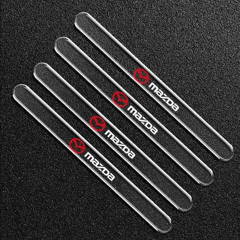 4PC Transparent Car Door Handle Sticker Decoration Protector Film For Mazda 2 3 6 8 Atenza CX-30 50 60 MX-5 CX-3 5 7 Accessories