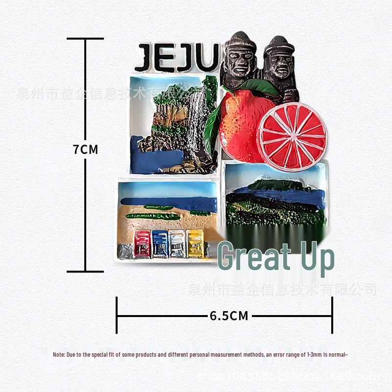Korean Resin 3D Refrigerator Magnet Travel Souvenir Decoration