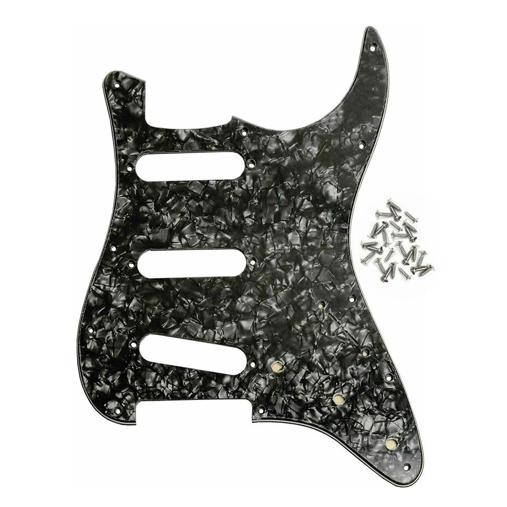 1pcs SSS Electric Guitar Pickguard 3 Ply 11 Holes with Screw  for FD ST Style Guitar Parts Replacement