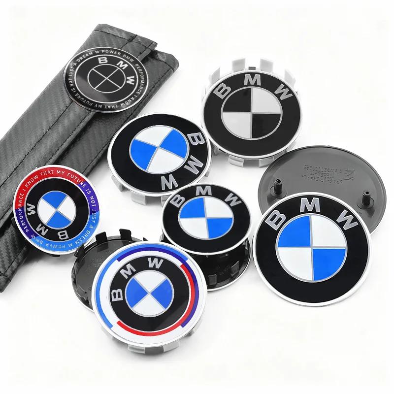 7Pcs Steering Wheel Center Sticker Front Rear Car Badge Wheel Hub Center Cover For BMW M X1F48 E12 F22 F87 X3F25 E61 F16 G15