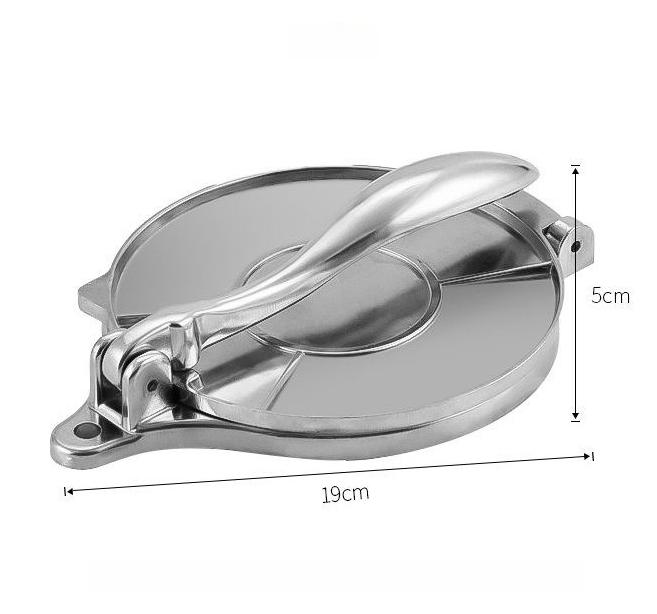 

Manual Pancake Press, Dough Roller, Thin Pancake Dumpling Wrappers, Mexican Tortilla Chicken Roll Tool, Household Kitchen Gadget серебряный