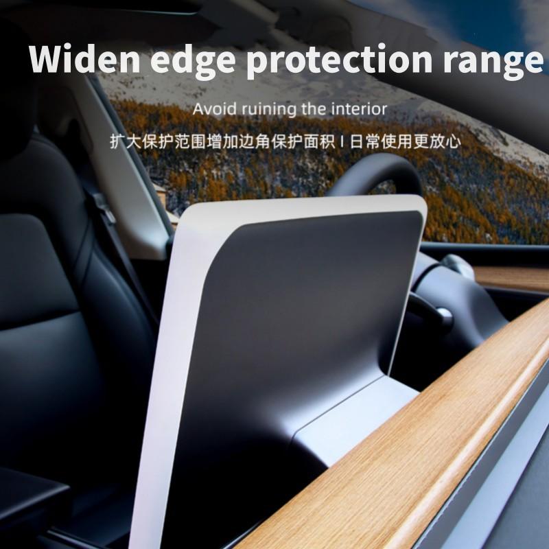 Tesla Model 3 Y Silicone Screen Frame Display Edge Protector Central Control Protective Cover Car 2023 2022 2021 2020 Accessores
