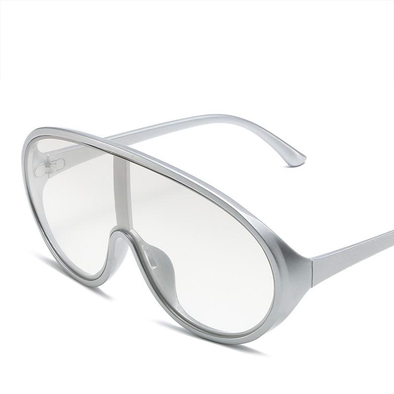 non-polarized Oversized Fashion Sun Glasses Women New Mirror Sports Goggle for Outdoor Cycling Trendy Stylish Brand Design Shades