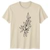 Minimalist Botanical Berry Branch Leaves TShirt Foliage Nature Birthday Gift