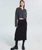 RACLEUR Ra Logo Collar Crop Knit [Charcoal]