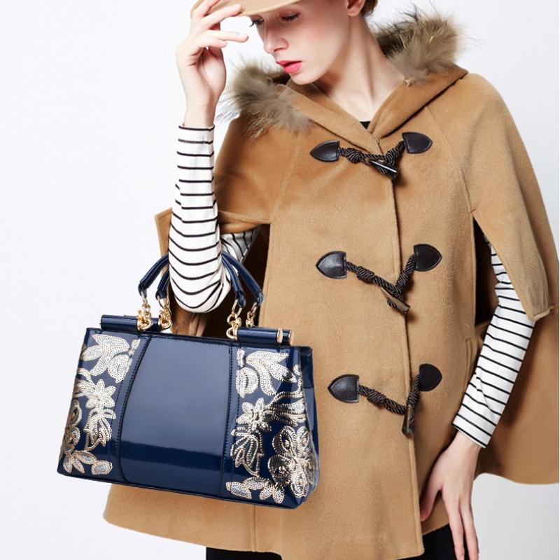 Lesklá dámská kabelka z lakované kůže, Stylová kabelka, Velká kapacita, Dámská taška přes rameno/crossbody