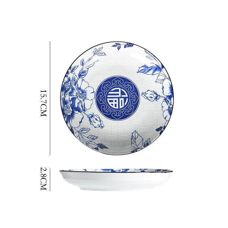 

Fu Man Tang Underglaze Ceramic Dinner Plate Set