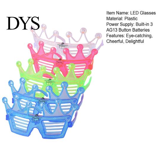LED Glasses Plastic Light Up for Adults Kids Glow in The Party Dark Neon Eyeglasses Rave Accessories Concert Birthday Supplies Photo Prop