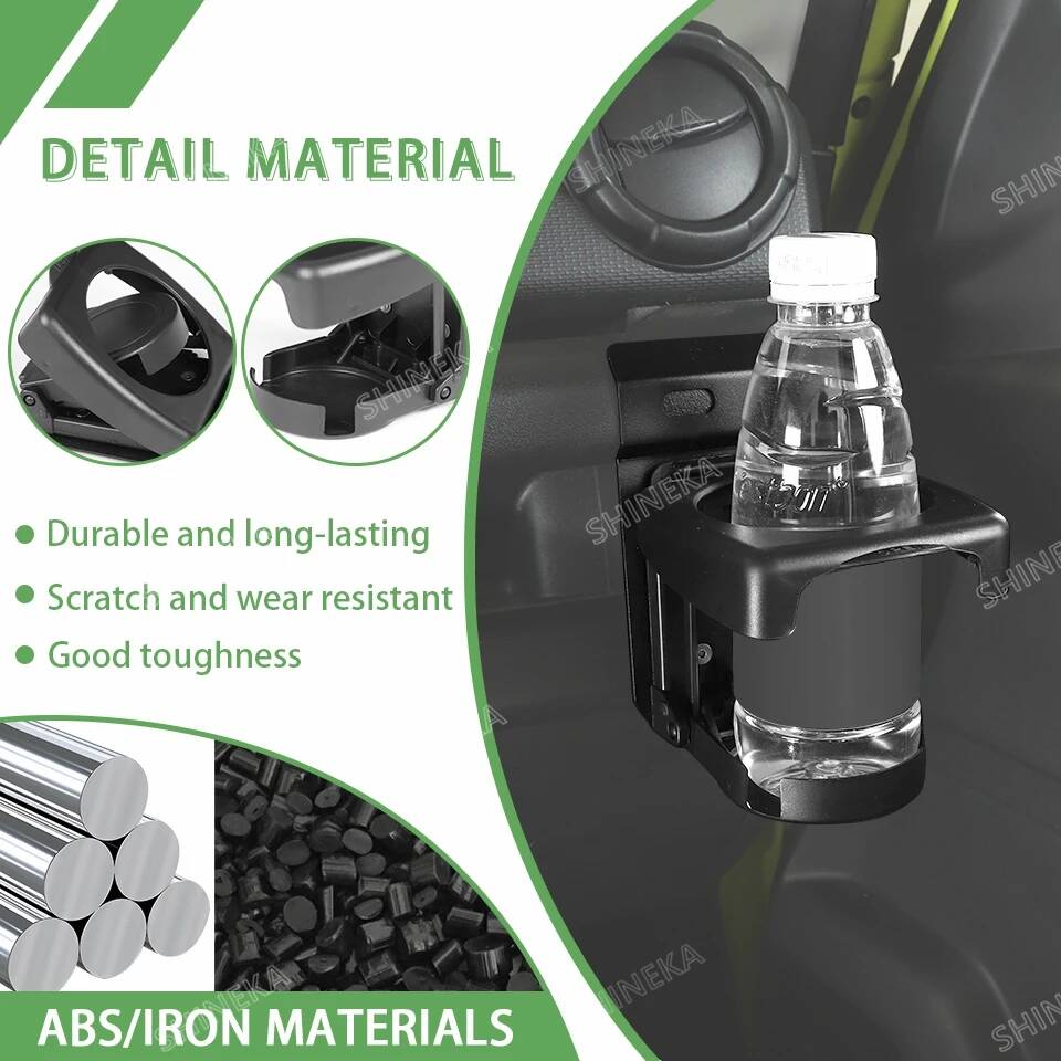 SHINEKA Car Side Door Water Cup Holder Drinkes Bracket For Suzuki Jimny 2019 2020 2021 2022 2023 2024 Up Interior Accessories