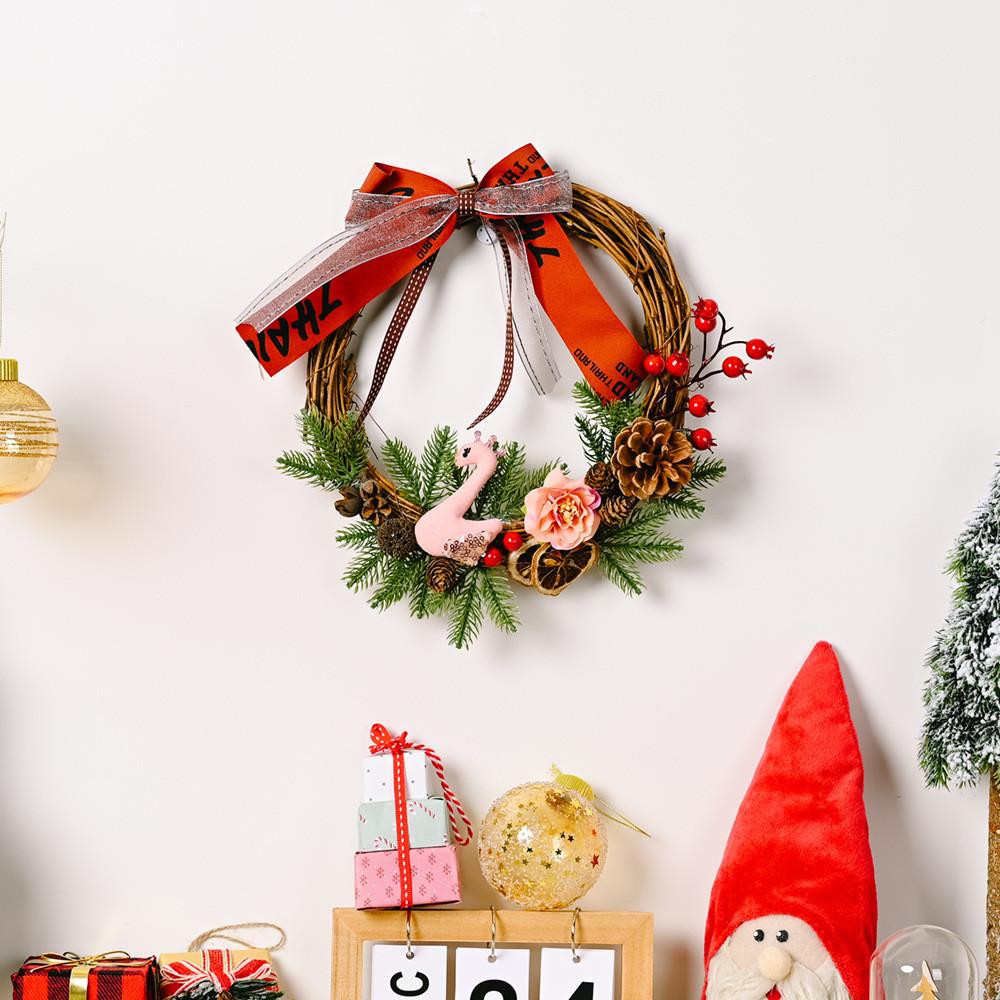 

Charming Decor Holiday Bow Pinecone Lemon Berry Wreath For Festive Styling Home Swan Wreath